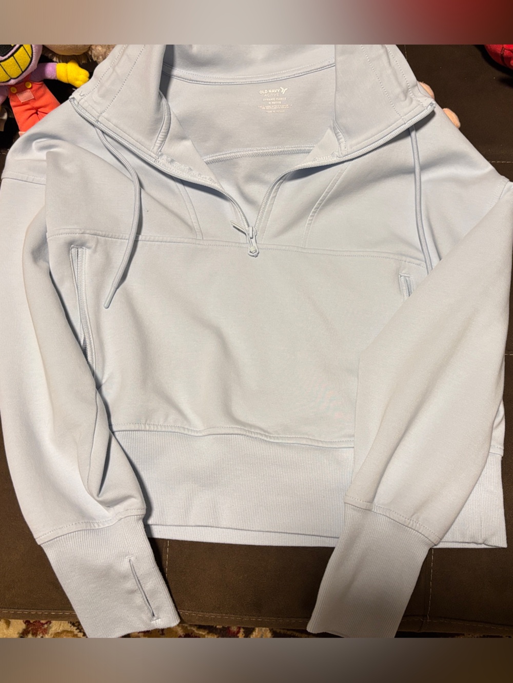 Light Blue Half-Zip Hoodie